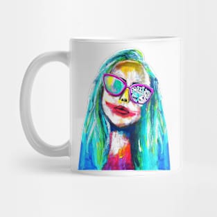 blue hair lisa Mug